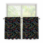 Chinese Dragon Pattern Print Tier Curtains