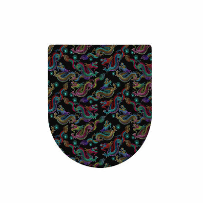 Chinese Dragon Pattern Print Toilet Lid Cover
