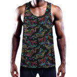 Chinese Dragon Pattern Print Training Tank Top