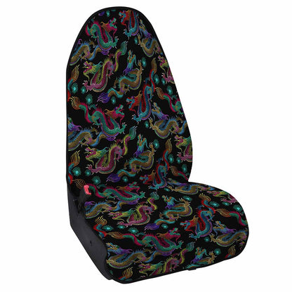 Chinese Dragon Pattern Print Waterproof Car Seat Cover