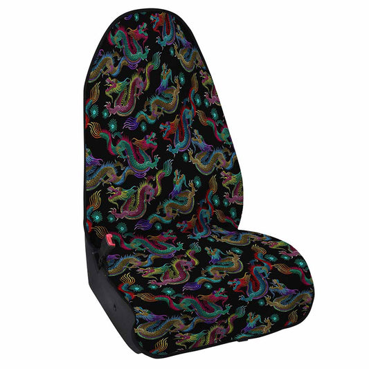 Chinese Dragon Pattern Print Waterproof Car Seat Cover