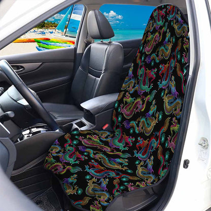 Chinese Dragon Pattern Print Waterproof Car Seat Cover