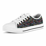 Chinese Dragon Pattern Print White Low Top Sneakers