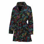 Chinese Dragon Pattern Print Women's Bathrobe