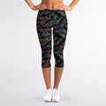 Chinese Dragon Pattern Print Women's Capri Leggings