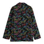 Chinese Dragon Pattern Print Women's Cotton Blazer