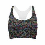 Chinese Dragon Pattern Print Women's Sports Bra