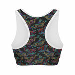 Chinese Dragon Pattern Print Women's Sports Bra