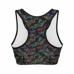 Chinese Dragon Pattern Print Women's Sports Bra