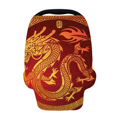 Chinese Dragon Zodiac Sign Print Baby Seat Cover