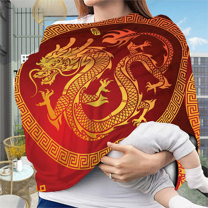 Chinese Dragon Zodiac Sign Print Baby Seat Cover