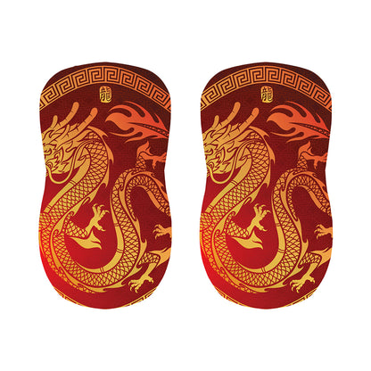 Chinese Dragon Zodiac Sign Print Bar Stool Covers