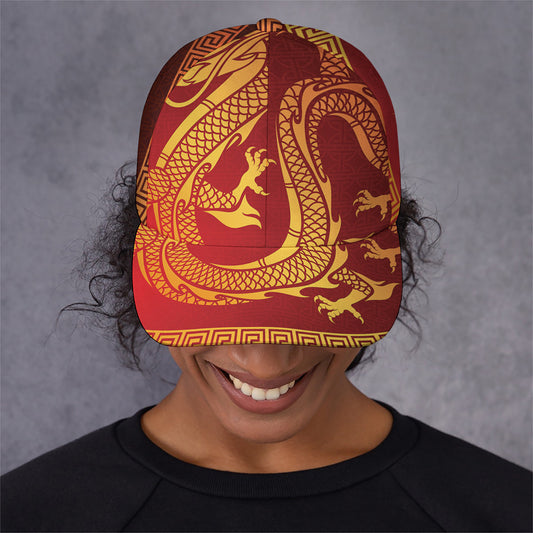 Chinese Dragon Zodiac Sign Print Baseball Cap