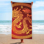 Chinese Dragon Zodiac Sign Print Beach Towel