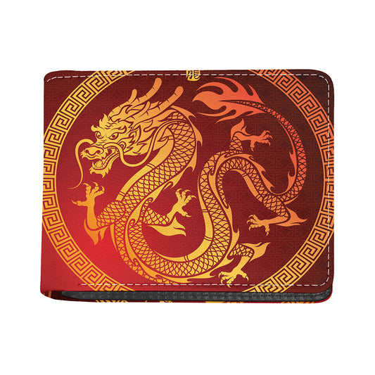 Chinese Dragon Zodiac Sign Print Bifold Wallet