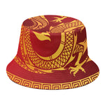 Chinese Dragon Zodiac Sign Print Bucket Hat
