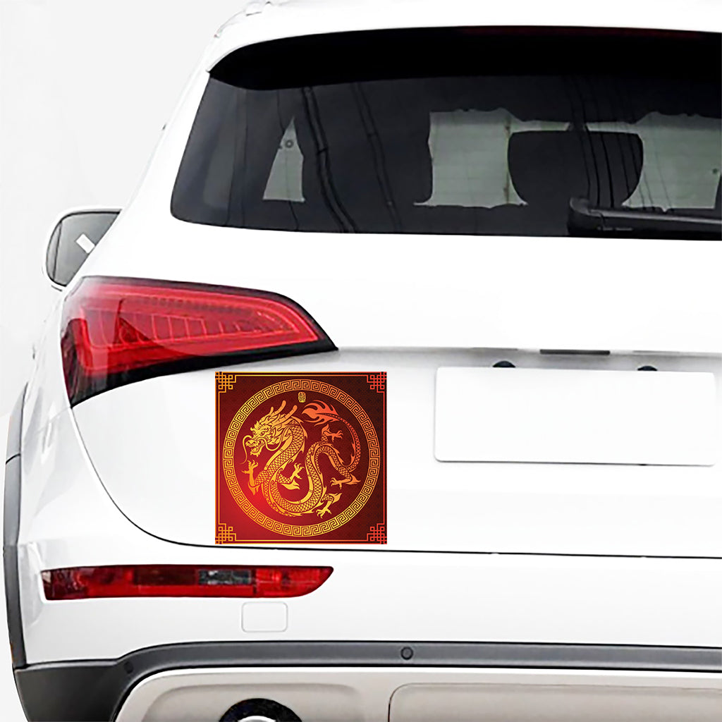 Chinese Dragon Zodiac Sign Print Car Sticker