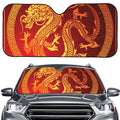 Chinese Dragon Zodiac Sign Print Car Windshield Sun Shade