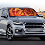 Chinese Dragon Zodiac Sign Print Car Windshield Sun Shade