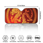 Chinese Dragon Zodiac Sign Print Car Windshield Sun Shade