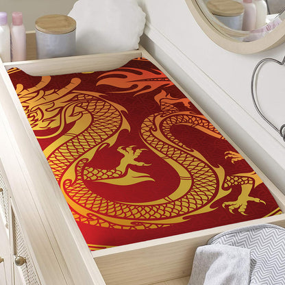 Chinese Dragon Zodiac Sign Print Changing Pad Cover
