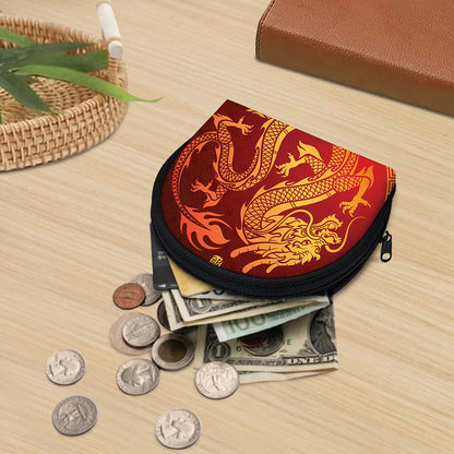 Chinese Dragon Zodiac Sign Print Coin Purse