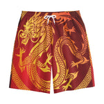Chinese Dragon Zodiac Sign Print Cotton Shorts