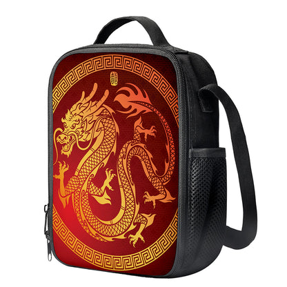 Chinese Dragon Zodiac Sign Print Crossbody Lunch Bag