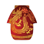 Chinese Dragon Zodiac Sign Print Dog Zip Up Hoodie