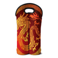 Chinese Dragon Zodiac Sign Print Double Neoprene Wine Tote