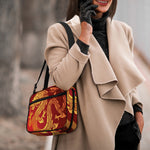 Chinese Dragon Zodiac Sign Print Double Strap Bible Bag