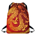 Chinese Dragon Zodiac Sign Print Drawstring Backpack