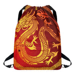Chinese Dragon Zodiac Sign Print Drawstring Backpack