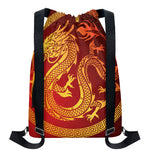 Chinese Dragon Zodiac Sign Print Drawstring Backpack