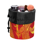 Chinese Dragon Zodiac Sign Print Drawstring Makeup Bag