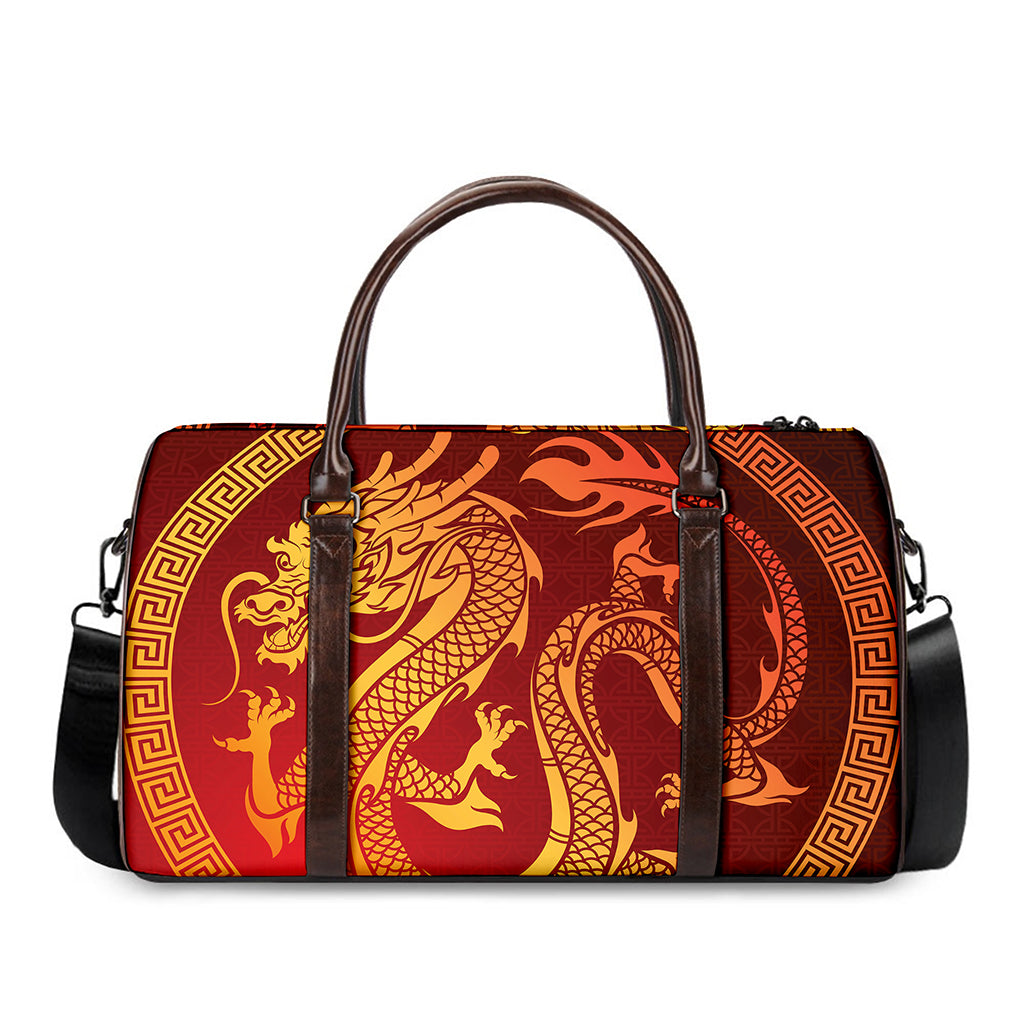 Chinese Dragon Zodiac Sign Print Duffle Bag