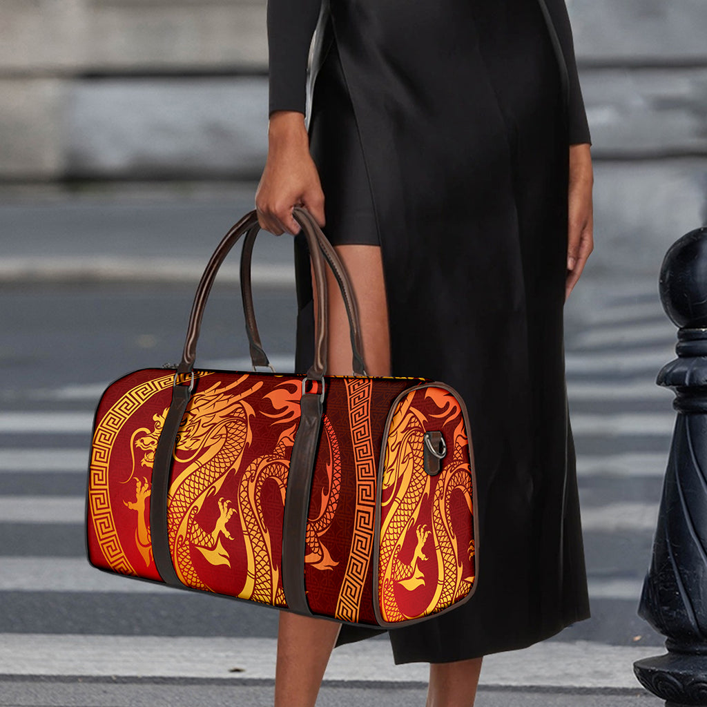 Chinese Dragon Zodiac Sign Print Duffle Bag