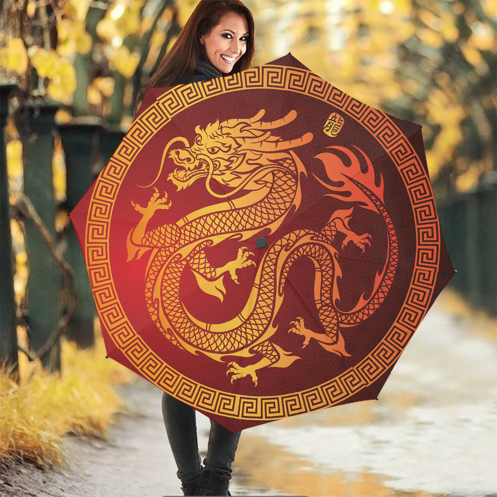 Chinese Dragon Zodiac Sign Print Foldable Umbrella – GearFrost