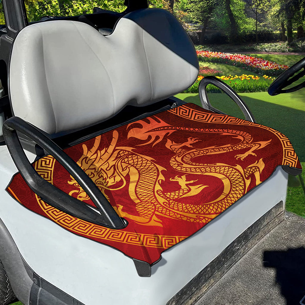 Chinese Dragon Zodiac Sign Print Golf Cart Seat Cover