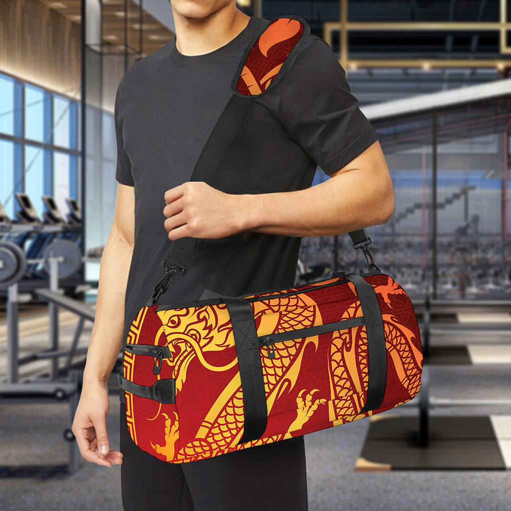 Chinese Dragon Zodiac Sign Print Gym Bag