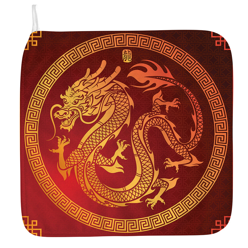 Chinese Dragon Zodiac Sign Print Hand Towel