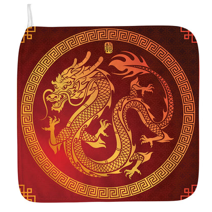 Chinese Dragon Zodiac Sign Print Hand Towel