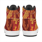 Chinese Dragon Zodiac Sign Print High Top Leather Sneakers
