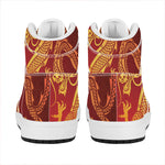 Chinese Dragon Zodiac Sign Print High Top Leather Sneakers