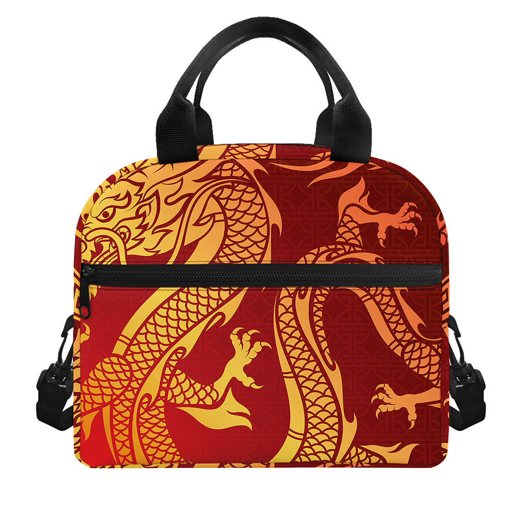 Chinese Dragon Zodiac Sign Print Insulated Lunch Bag