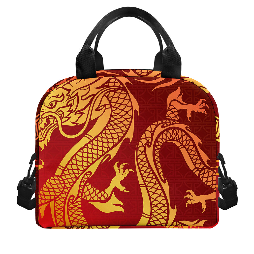 Chinese Dragon Zodiac Sign Print Insulated Lunch Bag