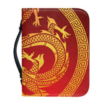 Chinese Dragon Zodiac Sign Print Leather Bible Cover
