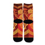 Chinese Dragon Zodiac Sign Print Long Socks