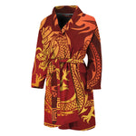 Chinese Dragon Zodiac Sign Print Men's Bathrobe