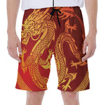 Chinese Dragon Zodiac Sign Print Men's Beach Shorts